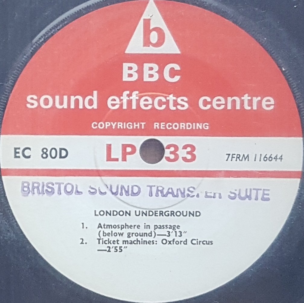EC 80D London Underground Not registered from the BBC records and Tapes library Label